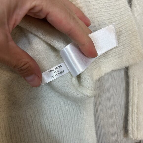 Madewell Women's Carrabelle Polo Cardigan Sweater Small NB396 Ivory - Picture 6 of 11